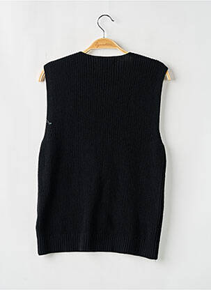 Pull maille tricot sans manche noir KIDS ONLY fille