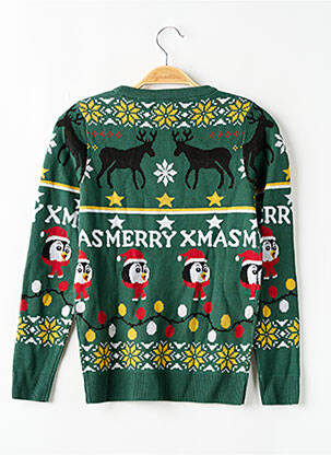Pull imprimé fantaisie manches longues vert JACK & JONES garçon