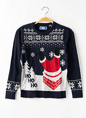 Pull imprimé fantaisie manches longues bleu JACK & JONES garçon
