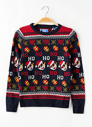 Pull imprimé fantaisie manches longues bleu JACK & JONES garçon