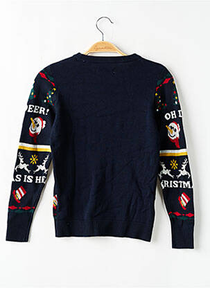 Pull imprimé fantaisie manches longues bleu JACK & JONES garçon