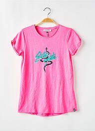 T-shirt coupe cintrée manches courtes rose CARS JEANS fille