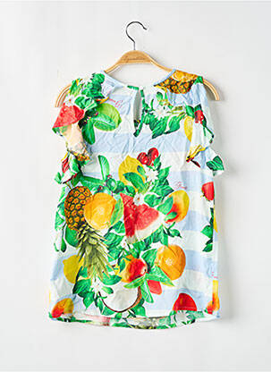 Blouse manches courtes manches courtes bleu GUESS fille