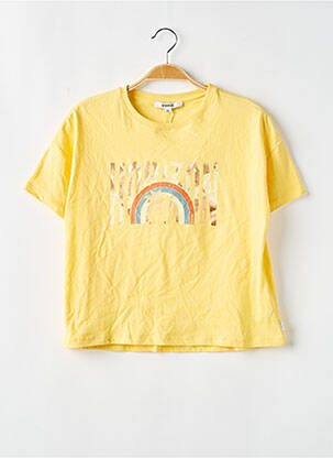 T-shirt stretch manches courtes jaune GARCIA fille