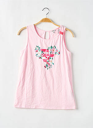 Débardeur coupe cintrée sans manche rose GUESS fille