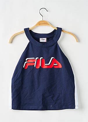 Débardeur coupe cintrée sans manche bleu FILA fille