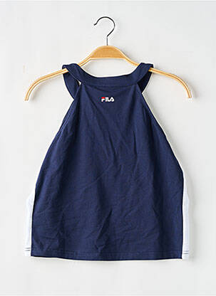 Débardeur coupe cintrée sans manche bleu FILA fille