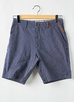 Bermuda tissage popeline taille normale bleu LE FABULEUX MARCEL DE BRUXELLES homme