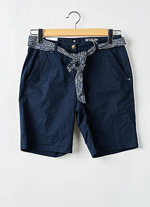 Bermuda taille à pinces taille normale bleu TOM TAILOR femme
