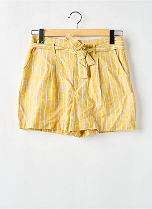 Short taille à pinces taille haute jaune ONLY femme