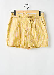 Short taille à pinces taille haute jaune ONLY femme