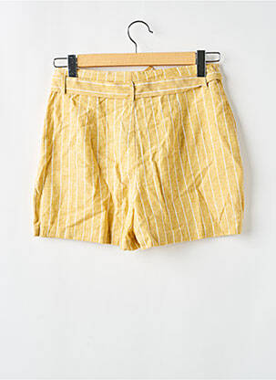 Short taille à pinces taille haute jaune ONLY femme
