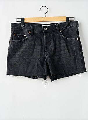 Short tissage denim taille normale noir MANGO femme