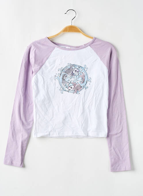 T-shirt coupe cintrée manches longues violet DAISY STREET fille