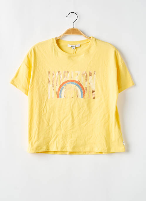 T-shirt stretch manches courtes jaune GARCIA fille