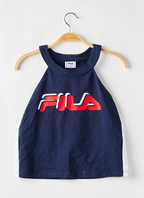 Débardeur coupe cintrée sans manche bleu FILA fille