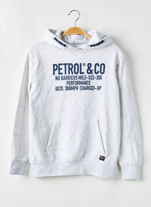 Sweat-shirt à capuche gris PETROL INDUSTRIES pour garçon