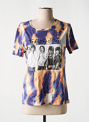 T-shirt coupe droite manches courtes bleu ONLY femme
