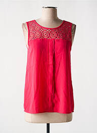 Top coupe fluide sans manche rose ONLY femme