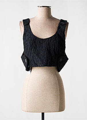 Top stretch sans manche noir MNG femme