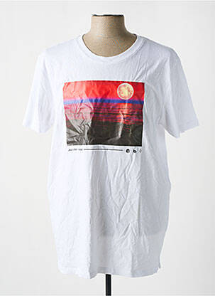 T-shirt tissage jersey manches courtes blanc JACK & JONES homme