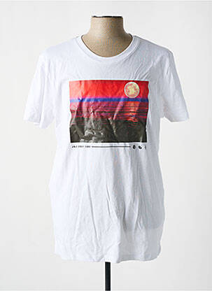 T-shirt tissage jersey manches courtes blanc JACK & JONES homme