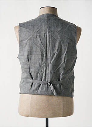 Gilet sans manche tissage chiné gris L'IMPECCABLE MARCEL homme