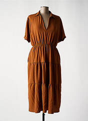 Robe mi-longue marron HAILYS pour femme seconde vue