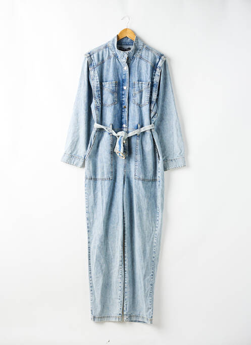 Combi-pantalon poches manches longues bleu OLGA LEYERS femme