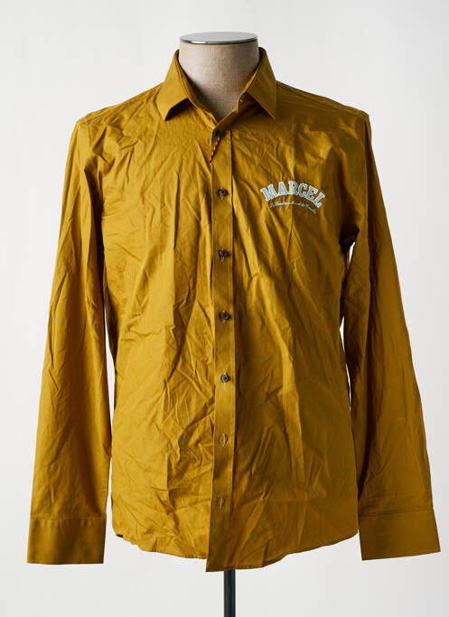 Chemise manches longues jaune L'IMPECCABLE MARCEL pour homme