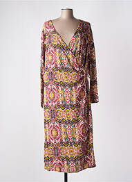 Robe longue manches longues manches longues rose ONLY CARMAKOMA femme