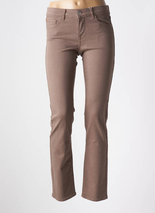 Jeans coupe droite marron ONLY pour femme