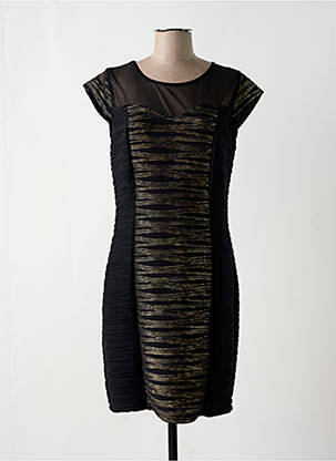 Robe mi-longue manches courtes manches courtes noir BODY FLIRT femme