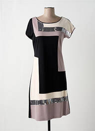 Robe mi-longue manches courtes manches courtes gris BODY FLIRT femme