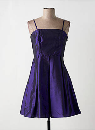 Robe courte coupe cintrée fines bretelles violet BON PRIX femme