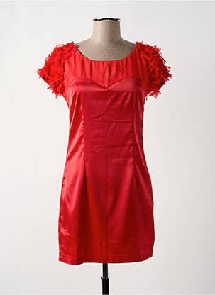 Robe courte manches courtes manches courtes rouge KAFFIR LILY femme