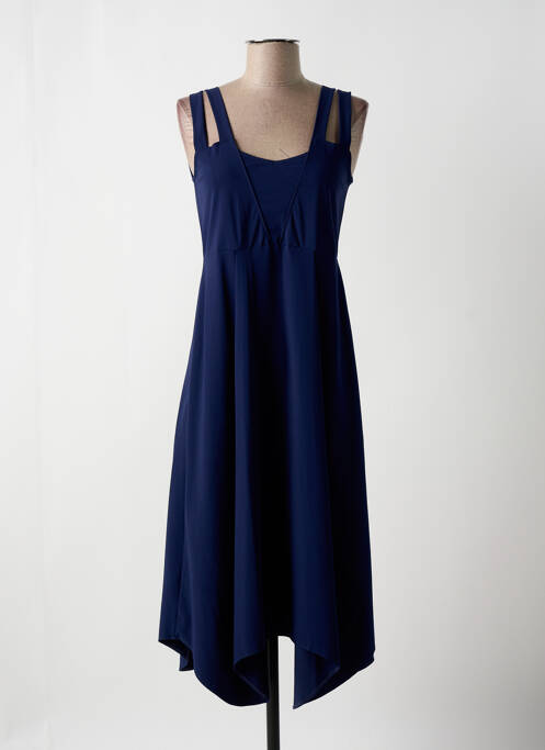 Robe mi-longue bleu TANAIS pour femme