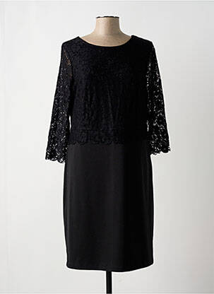 Robe mi-longue manches 3/4 manches 3/4 noir BON PRIX femme