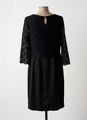 Robe mi-longue manches 3/4 manches 3/4 noir BON PRIX femme
