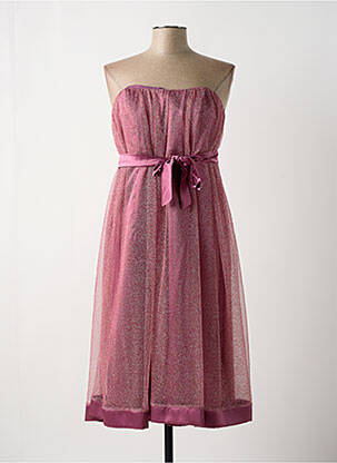Robe mi-longue sans manche sans manche rose MATRIMONIA femme