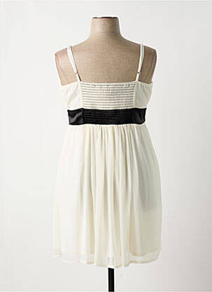 Robe mi-longue tissage crêpe fines bretelles beige BON PRIX femme