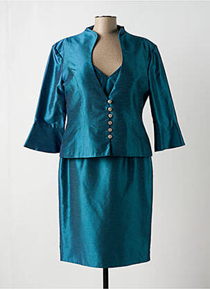 Ensemble robe fermeture zippée au dos vert FASHION NEW YORK femme