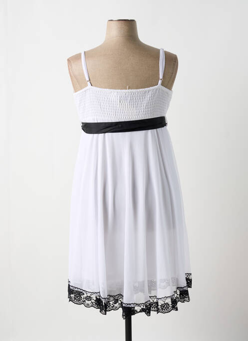 Robe mi-longue coupe évasée fines bretelles blanc BON PRIX femme