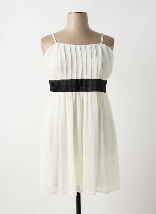 Robe mi-longue coupe évasée fines bretelles beige BON PRIX femme
