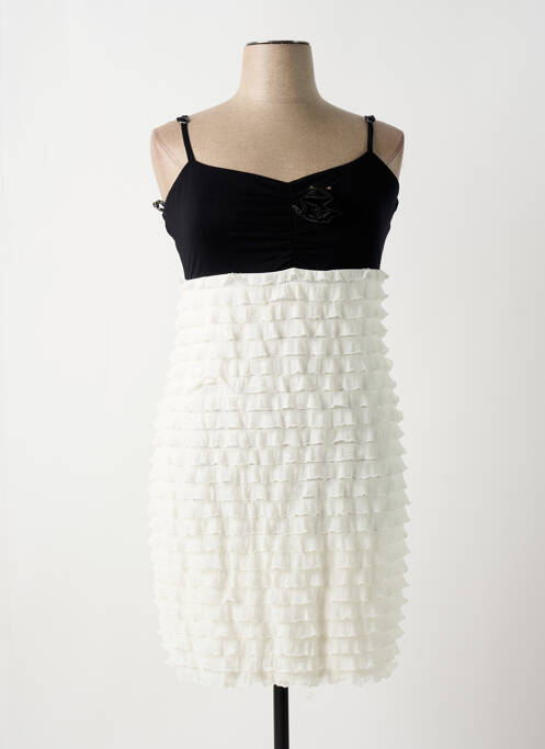 Robe mi-longue blanc BON PRIX pour femme