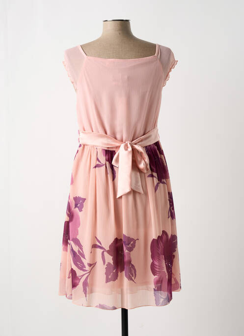 Robe mi-longue rose BON PRIX pour femme