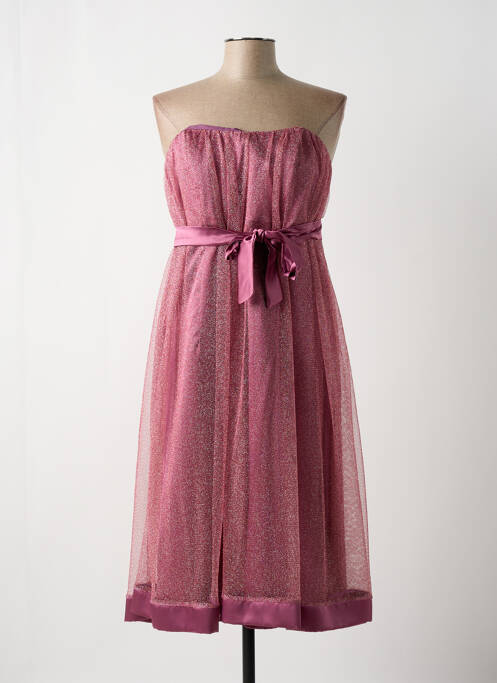 Robe mi-longue rose MATRIMONIA pour femme