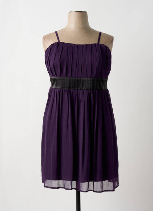 Robe mi-longue violet BON PRIX pour femme