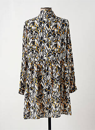 Robe courte coupe évasée manches longues blanc SARAH JOHN femme
