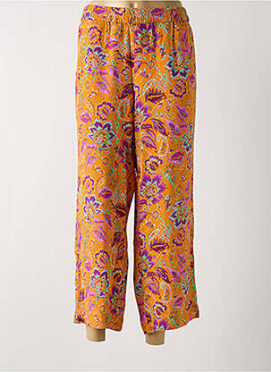 Pantalon 7/8 taille haute taille haute orange ZERRES femme